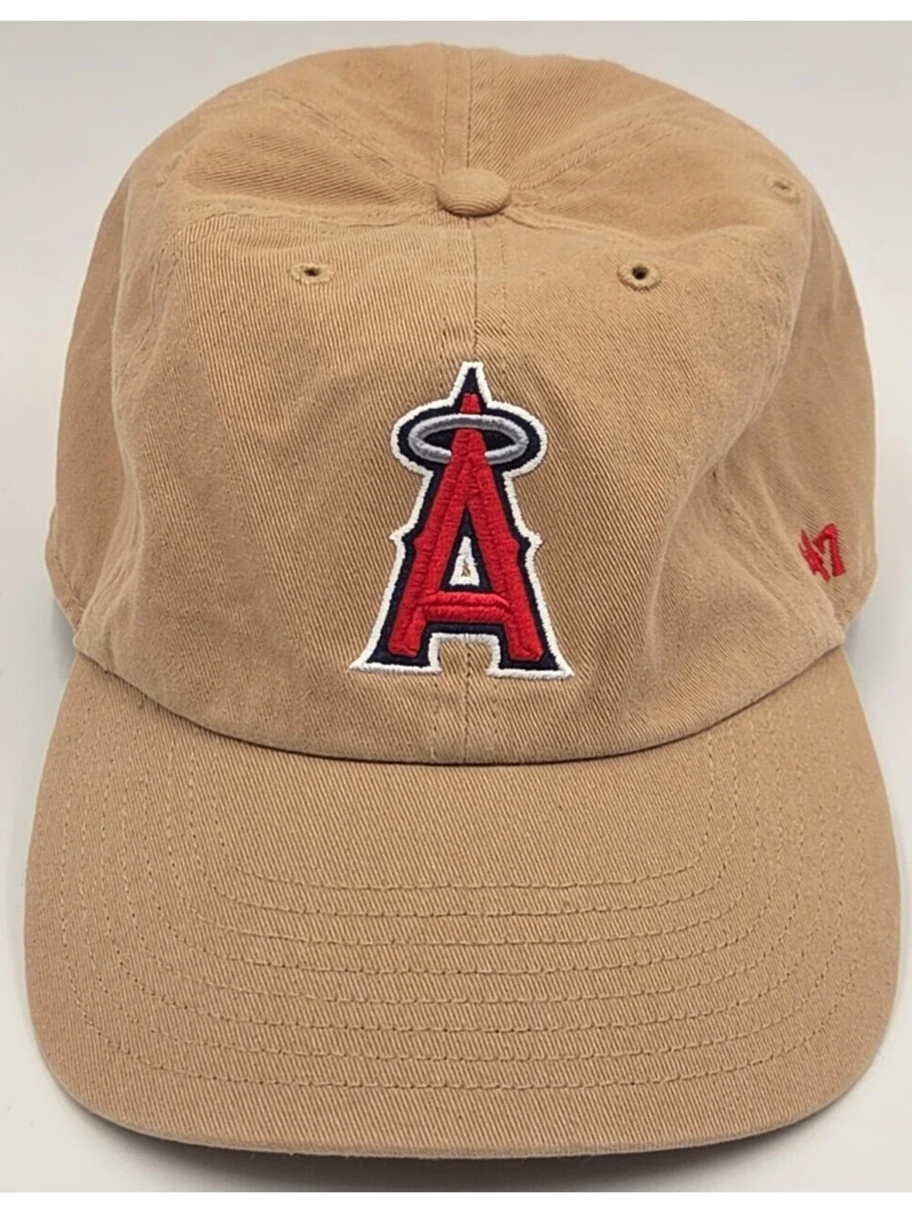 Los Angeles Angels '47 Brand Khaki Tan Adjustable Strapback Baseball Cap MLB